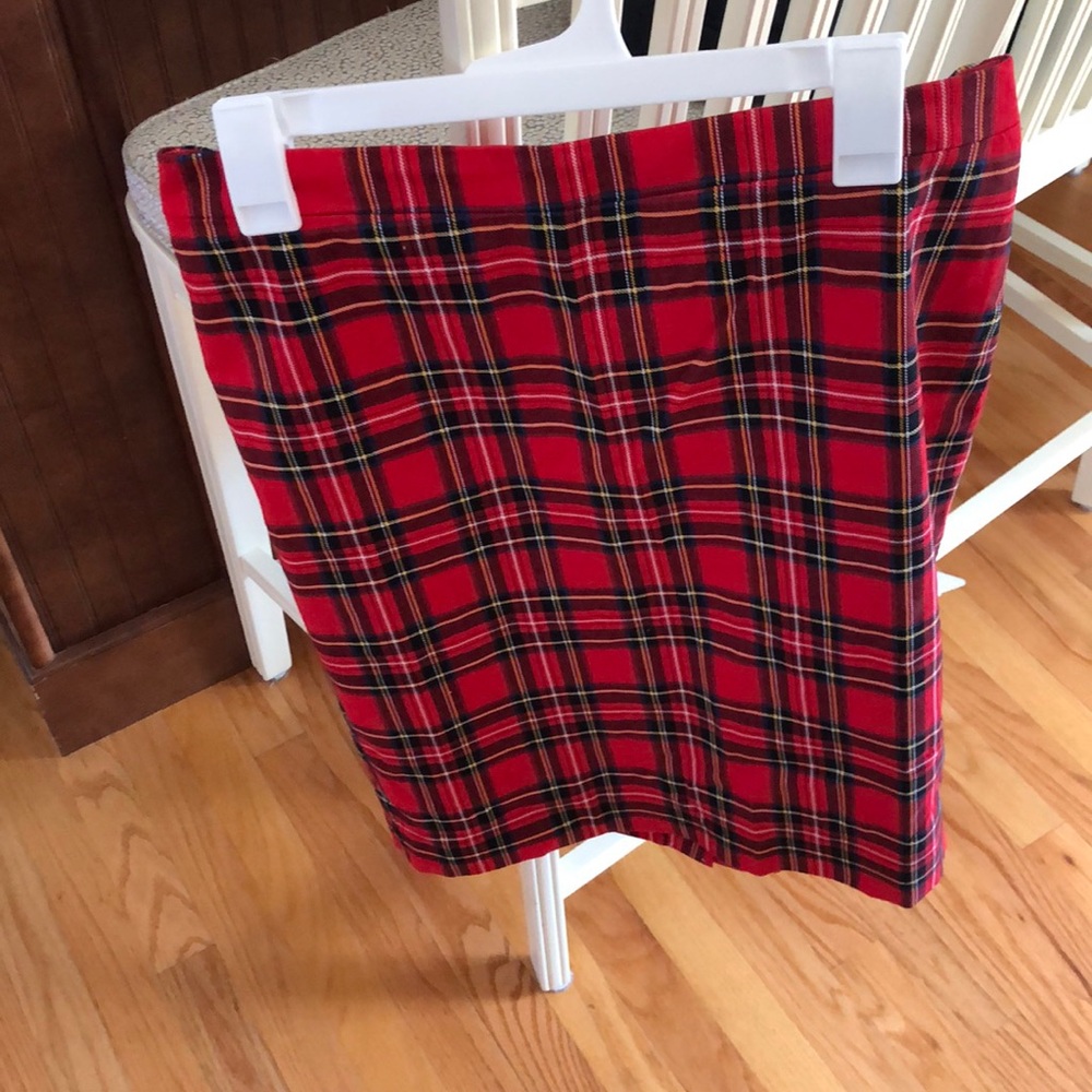 Jcrew plaid pencil skirt